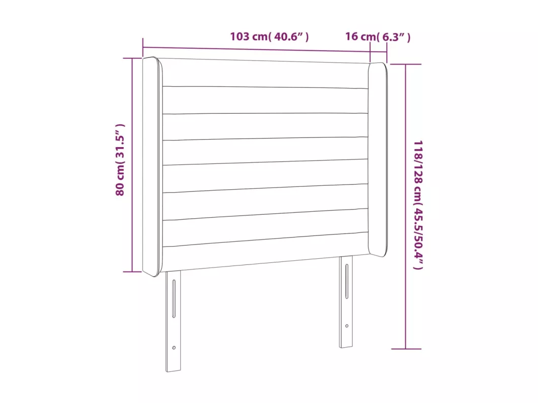 Kauf Unique LED Kopfteil Dunkelgrün 103x16x118/128 cm Samt Online
