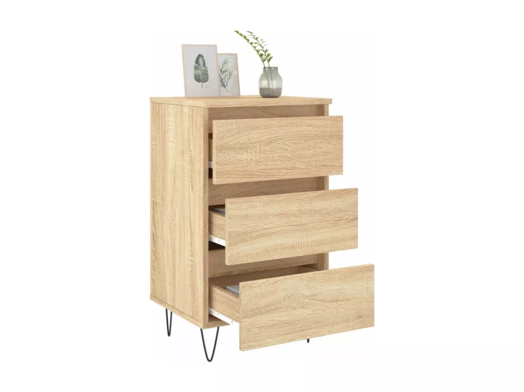 Kauf Unique Nachttische 2 Stk. Sonoma-Eiche 40x35x69 cm Holzwerkstoff Outlet