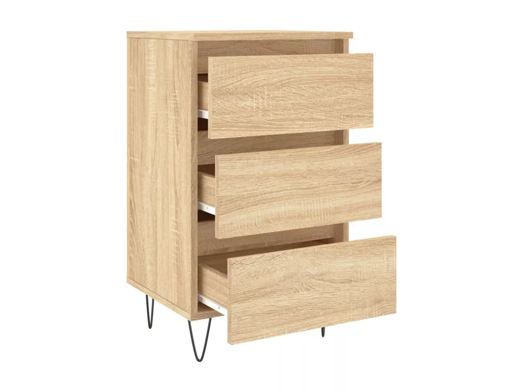 Kauf Unique Nachttische 2 Stk. Sonoma-Eiche 40x35x69 cm Holzwerkstoff Outlet