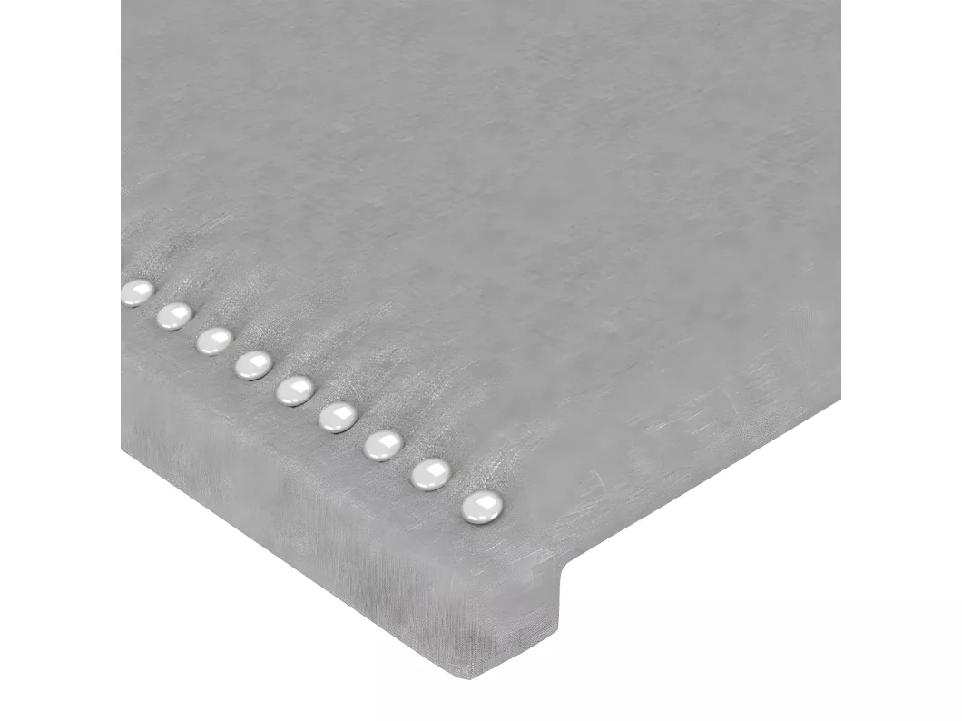 Kauf Unique LED Kopfteil Hellgrau 183x16x118/128 cm Stoff Auslauf