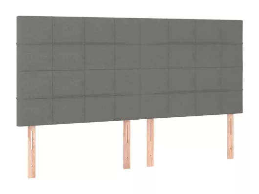 Kauf Unique LED Kopfteil Dunkelgrau 200x5x118/128 cm Stoff Verkauf