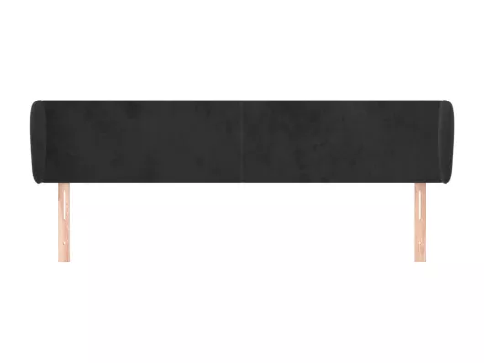 Kauf Unique Kopfteil mit Ohren Schwarz 203x23x78/88 cm Samt Angebote