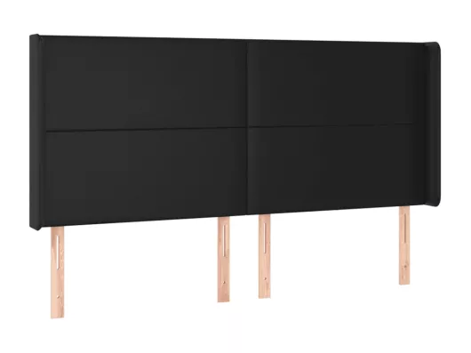 Kauf Unique LED Kopfteil Schwarz 203x16x118/128 cm Kunstleder Hotsell