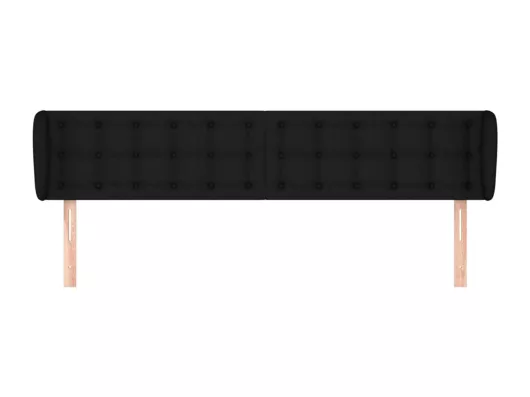 Kauf Unique Kopfteil mit Ohren Schwarz 203x23x78/88 cm Stoff Günstiger Verkauf