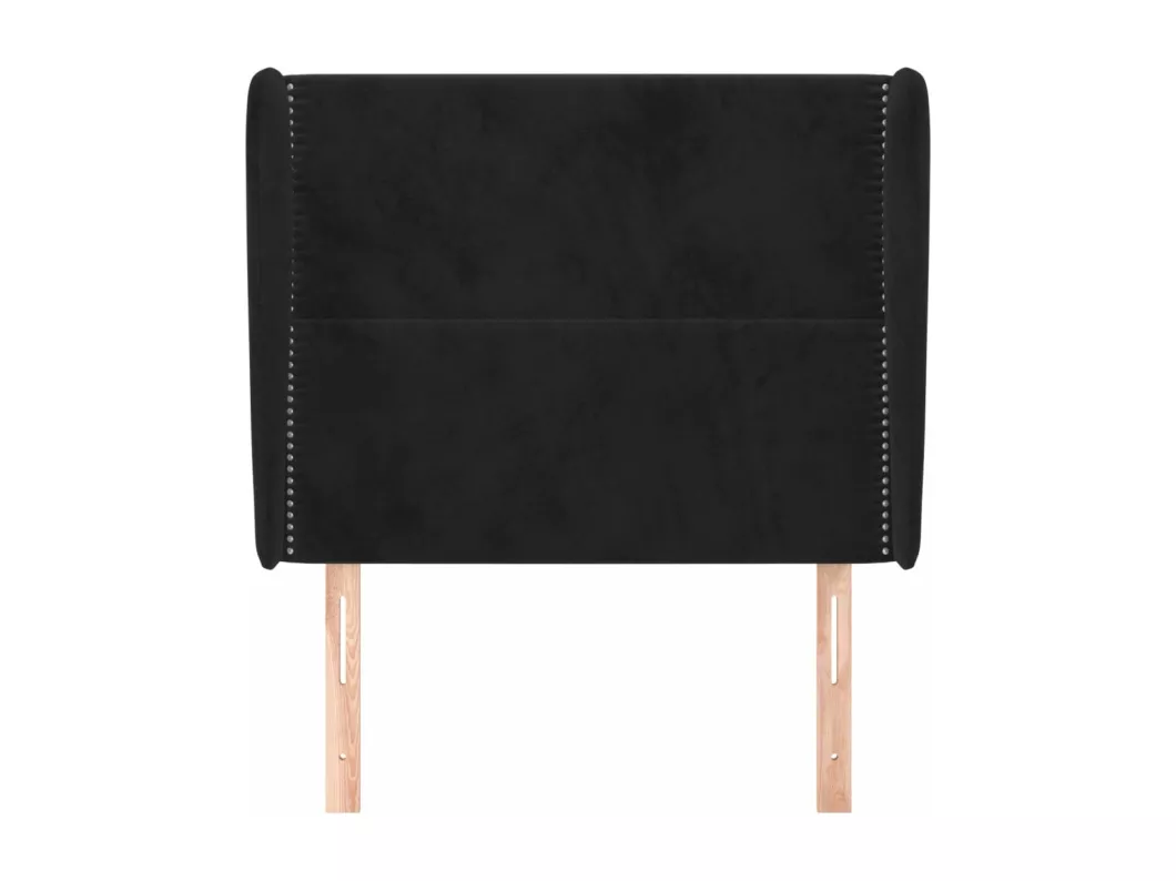 Kauf Unique Kopfteil mit Ohren Schwarz 103x23x118/128 cm Samt Kostenloser Versand