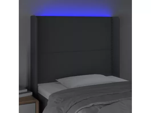 Kauf Unique LED Kopfteil Dunkelgrau 103x16x118/128 cm Stoff Fabrik Onlineshop