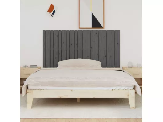 Kauf Unique Wand-Kopfteil Grau 185x3x90 cm Massivholz Kiefer Sonderangebot
