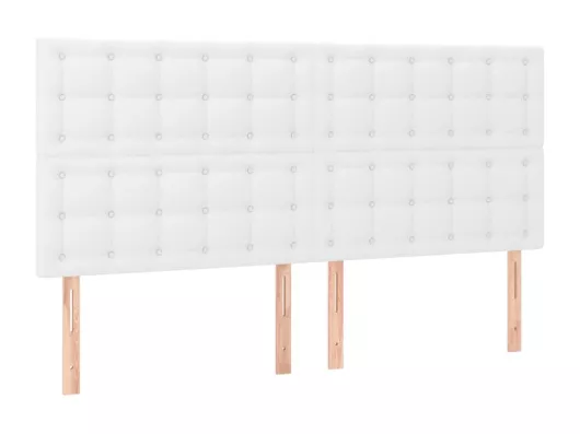 Kauf Unique LED Kopfteil Weiß 180x5x118/128 cm Kunstleder Online Shopping