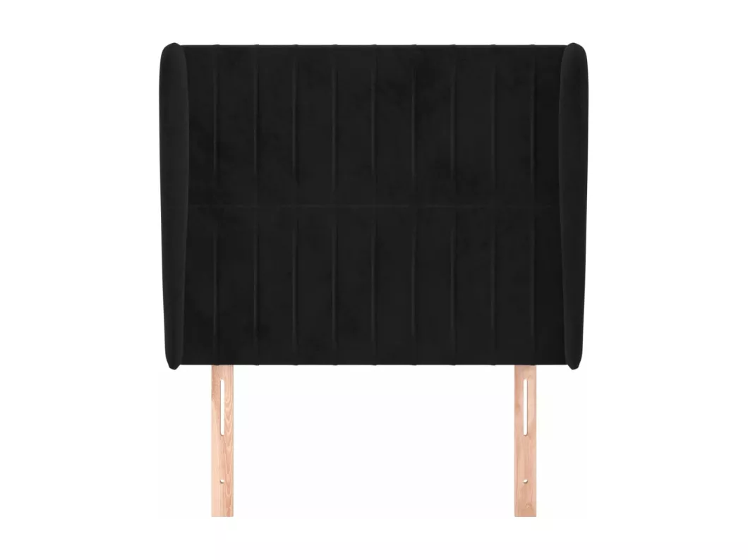 Kauf Unique Kopfteil mit Ohren Schwarz 93x23x118/128 cm Samt Black Friday