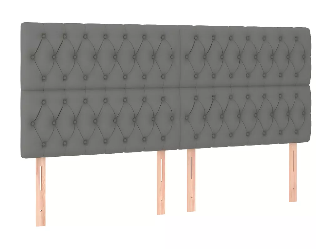Kauf Unique LED Kopfteil Dunkelgrau 180x7x118/128 cm Stoff Cyber Monday