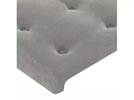 Kauf Unique Kopfteil mit Ohren Hellgrau 183x23x118/128 cm Samt Osterangebot