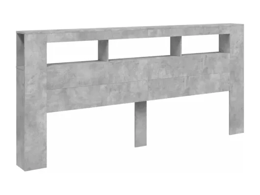 Kauf Unique LED-Kopfteil Betongrau 220x18,5x103,5 cm Holzwerkstoff Muttertagsangebot