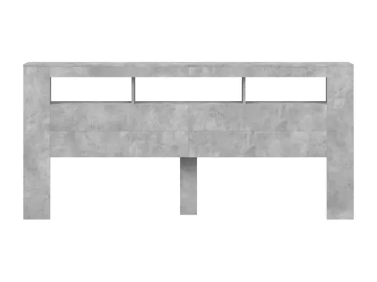 Kauf Unique LED-Kopfteil Betongrau 220x18,5x103,5 cm Holzwerkstoff Muttertagsangebot