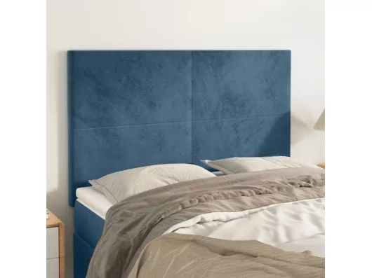 Kauf Unique Kopfteile 4 Stk. Dunkelblau 72x5x78/88 cm Samt Vatertagsangebot