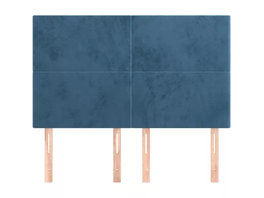 Kauf Unique Kopfteile 4 Stk. Dunkelblau 72x5x78/88 cm Samt Vatertagsangebot