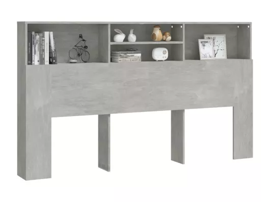 Kauf Unique Bett-Kopfteil mit Ablagen Betongrau 180x19x103,5 cm Valentinstagsangebot