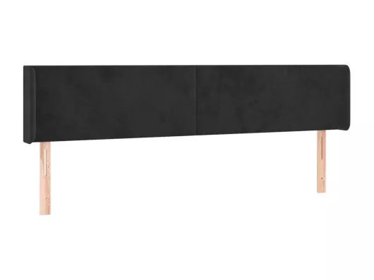 Kauf Unique LED Kopfteil Schwarz 163x16x78/88 cm Samt Jubiläumsangebot