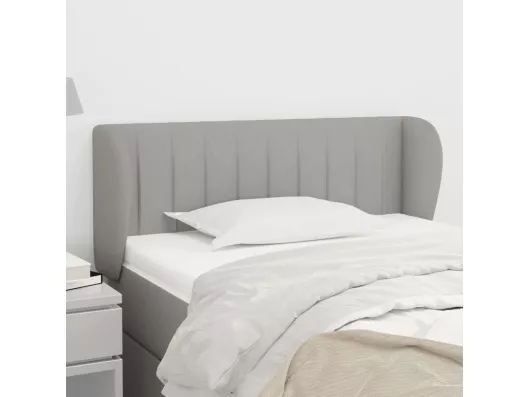 Kauf Unique Kopfteil mit Ohren Hellgrau 93x23x78/88 cm Stoff