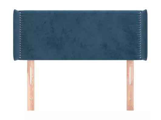 Kauf Unique Kopfteil mit Ohren Dunkelblau 103x16x78/88 cm Samt Neueste Mode