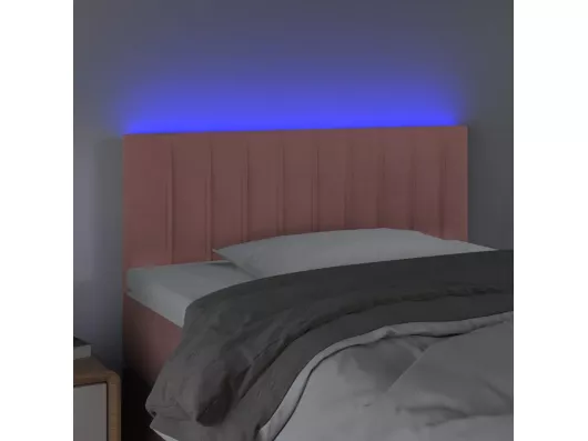 Kauf Unique LED Kopfteil Rosa 90x5x78/88 cm Samt Online Outlet