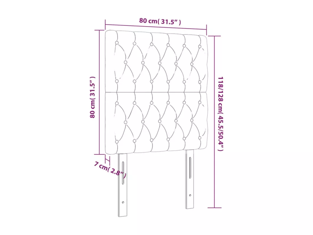 Kauf Unique LED Kopfteil Blau 80x7x118/128 cm Stoff Neuheiten