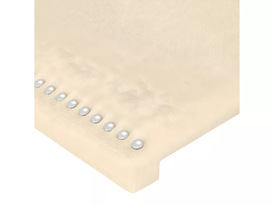 Kauf Unique LED Kopfteil Creme 200x5x78/88 cm Stoff Kauf eins, bekomm eins gratis