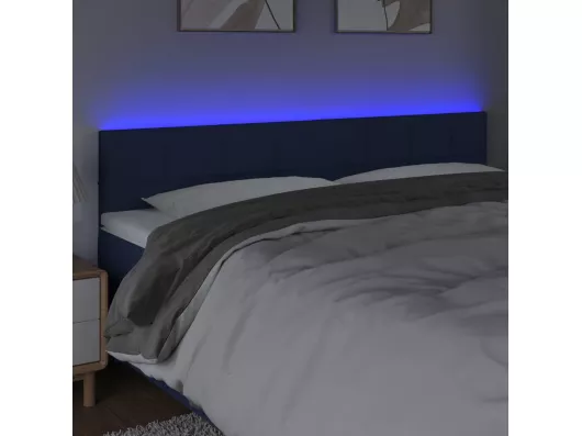 Kauf Unique LED Kopfteil Blau 160x5x78/88 cm Stoff Tägliche Deals