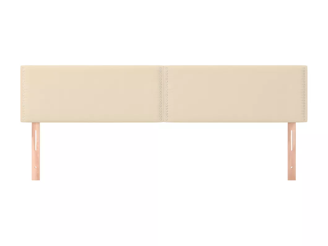 Kauf Unique Kopfteile 2 Stk. Creme 80x5x78/88 cm Stoff Sonderangebote