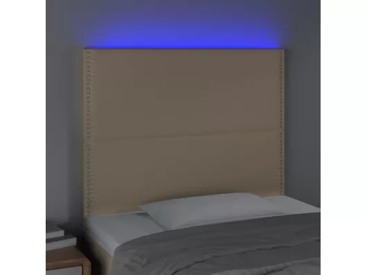 Kauf Unique LED Kopfteil Creme 100x5x118/128 cm Stoff Riesige Ersparnisse