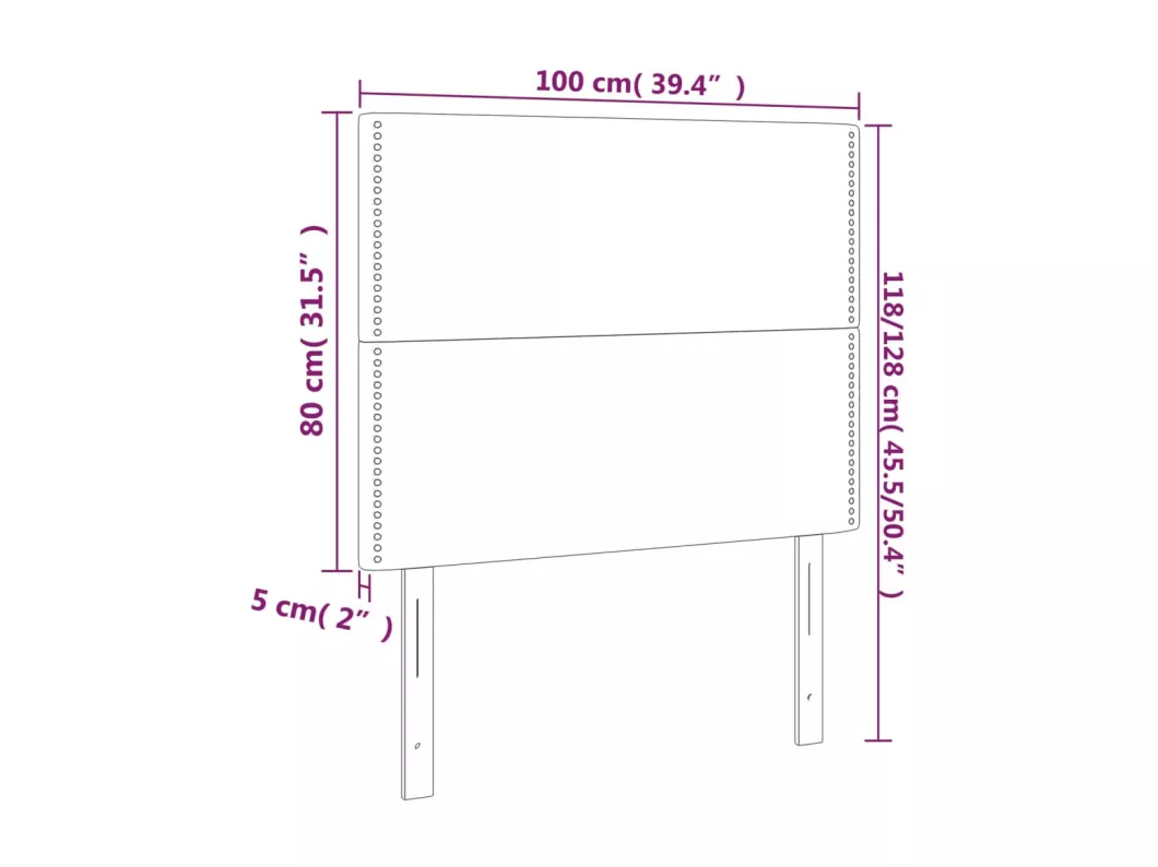 Kauf Unique LED Kopfteil Creme 100x5x118/128 cm Stoff Riesige Ersparnisse