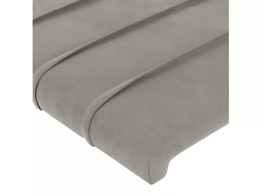 Kauf Unique LED Kopfteil Hellgrau 83x16x118/128 cm Samt Wochenangebot