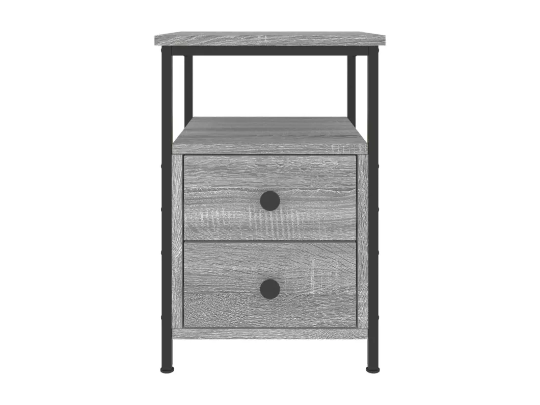 Kauf Unique Nachttisch Grau Sonoma-Eiche 34x35,5x50 cm Holzwerkstoff Kostenlose Rückgabe