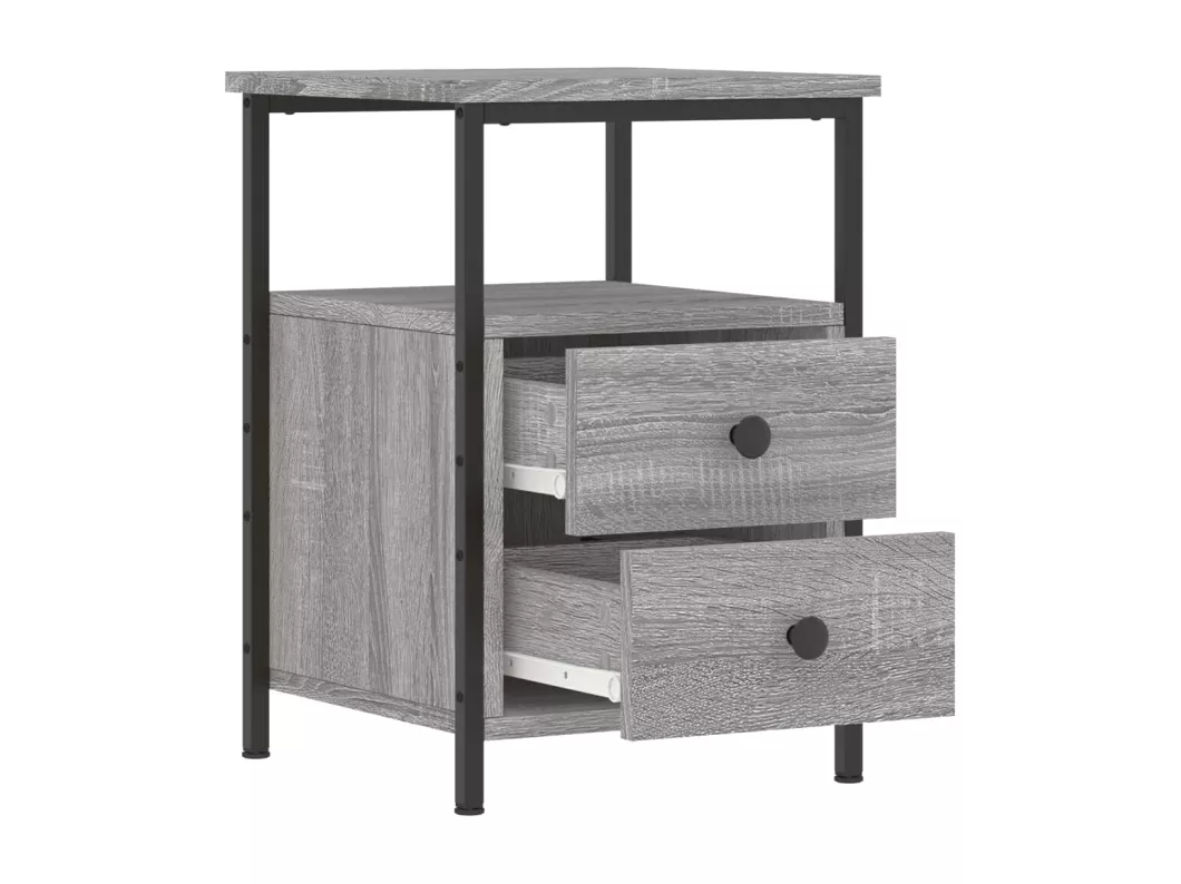 Kauf Unique Nachttisch Grau Sonoma-Eiche 34x35,5x50 cm Holzwerkstoff Kostenlose Rückgabe