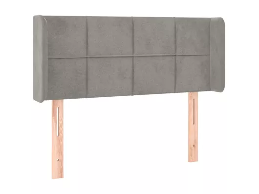 Kauf Unique LED Kopfteil Hellgrau 103x16x78/88 cm Samt Begrenzte Freigabe
