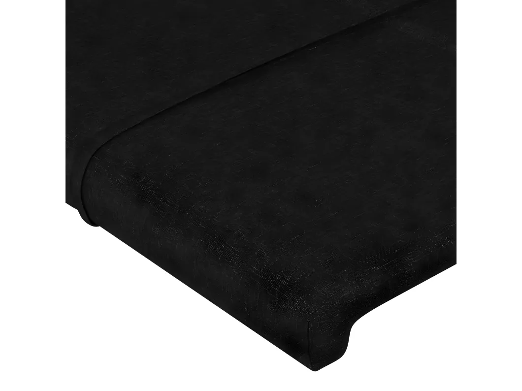 Kauf Unique LED Kopfteil Schwarz 144x5x78/88 cm Stoff JETZT KAUFEN