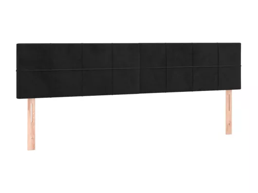 Kauf Unique LED Kopfteil Schwarz 160x5x78/88 cm Samt Neueste Stile
