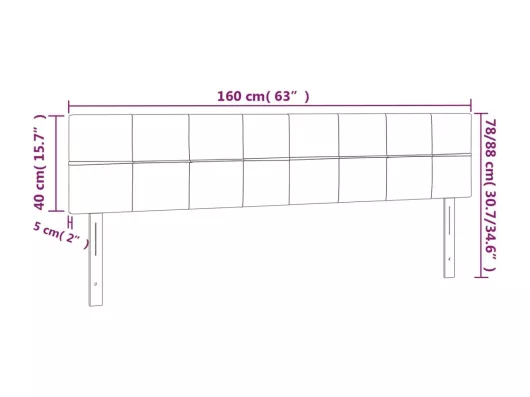 Kauf Unique LED Kopfteil Schwarz 160x5x78/88 cm Samt Neueste Stile