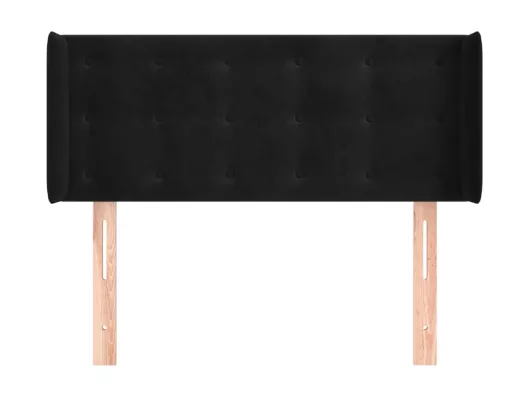 Kauf Unique Kopfteil mit Ohren Schwarz 83x16x78/88 cm Samt Letzte 2 Tage