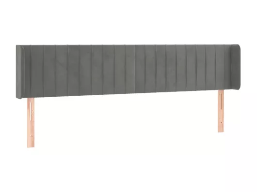 Kauf Unique LED Kopfteil Hellgrau 183x16x78/88 cm Samt Bis zu 50% Rabatt
