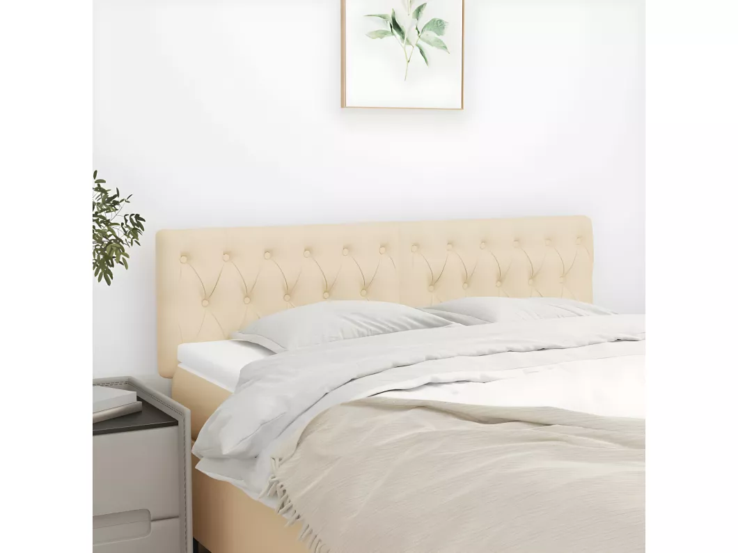 Kauf Unique Kopfteile 2 Stk. Creme 72x7x78/88 cm Stoff 2025