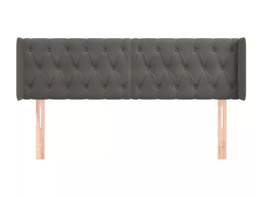 Kauf Unique Kopfteil mit Ohren Dunkelgrau 163x16x78/88 cm Samt Auslauf
