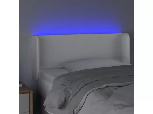 Kauf Unique LED Kopfteil Weiß 93x16x78/88 cm Kunstleder Angebote