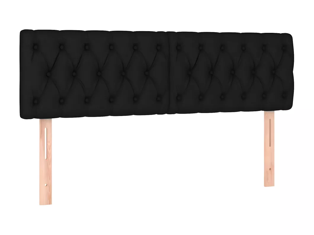 Kauf Unique LED Kopfteil Schwarz 144x7x78/88 cm Stoff Hotsell