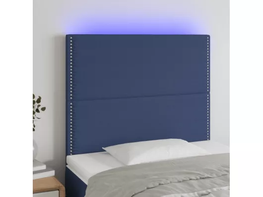 Kauf Unique LED Kopfteil Blau 90x5x118/128 cm Stoff