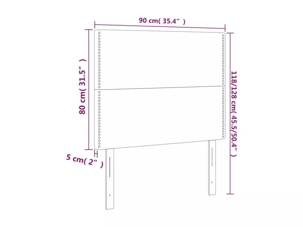 Kauf Unique LED Kopfteil Blau 90x5x118/128 cm Stoff Kostenloser Versand