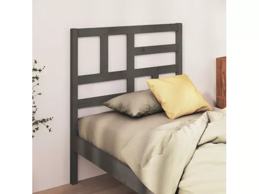 Kauf Unique Bett-Kopfteil Grau 96x4x104 cm Massivholz Kiefer Fabrikpreis