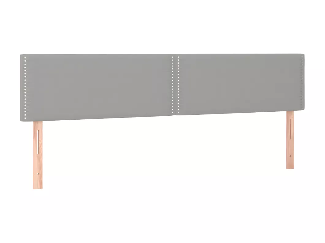 Kauf Unique LED Kopfteil Hellgrau 160x5x78/88 cm Stoff Sonderangebot