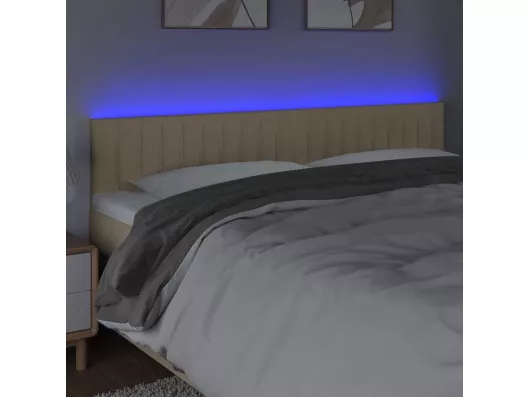 Kauf Unique LED Kopfteil Creme 160x5x78/88 cm Stoff Günstig kaufen