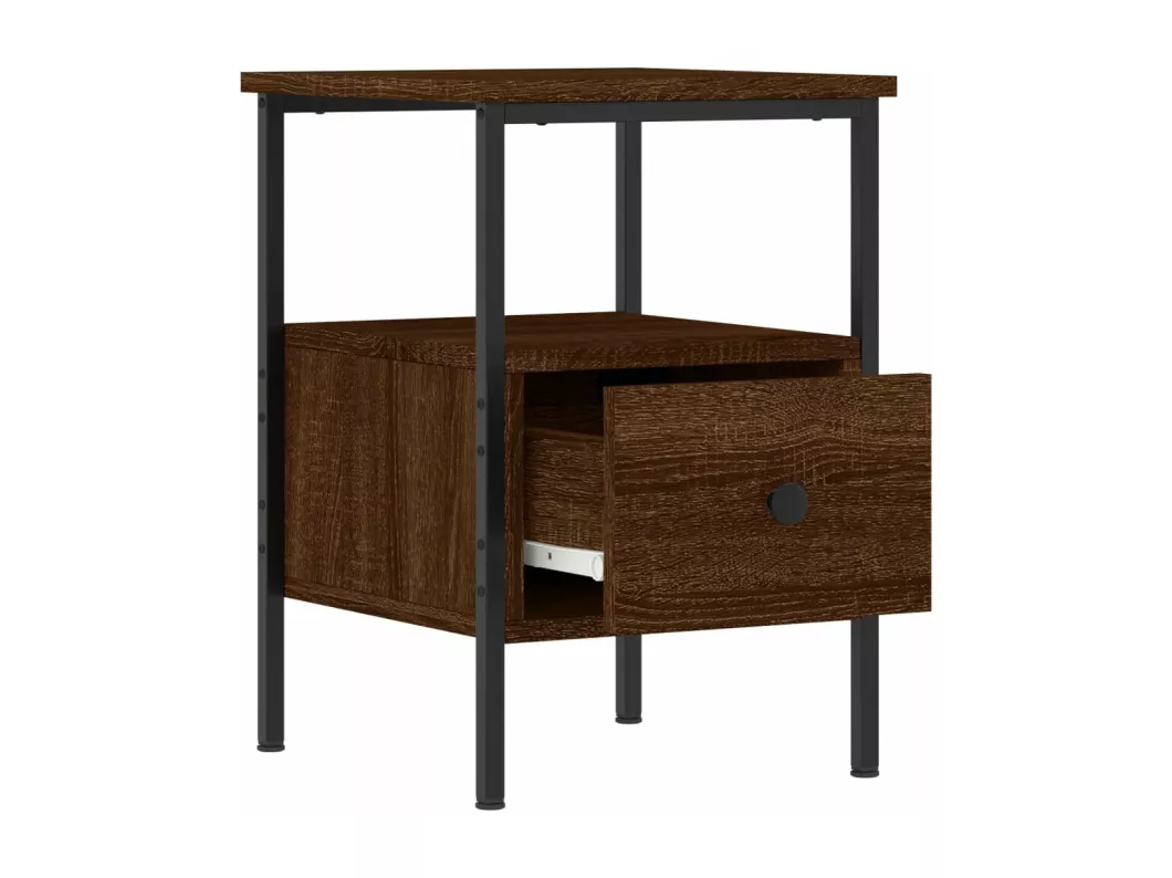 Kauf Unique Nachttisch Braun Eichen-Optik 34x36x50 cm Holzwerkstoff Großer Ausverkauf