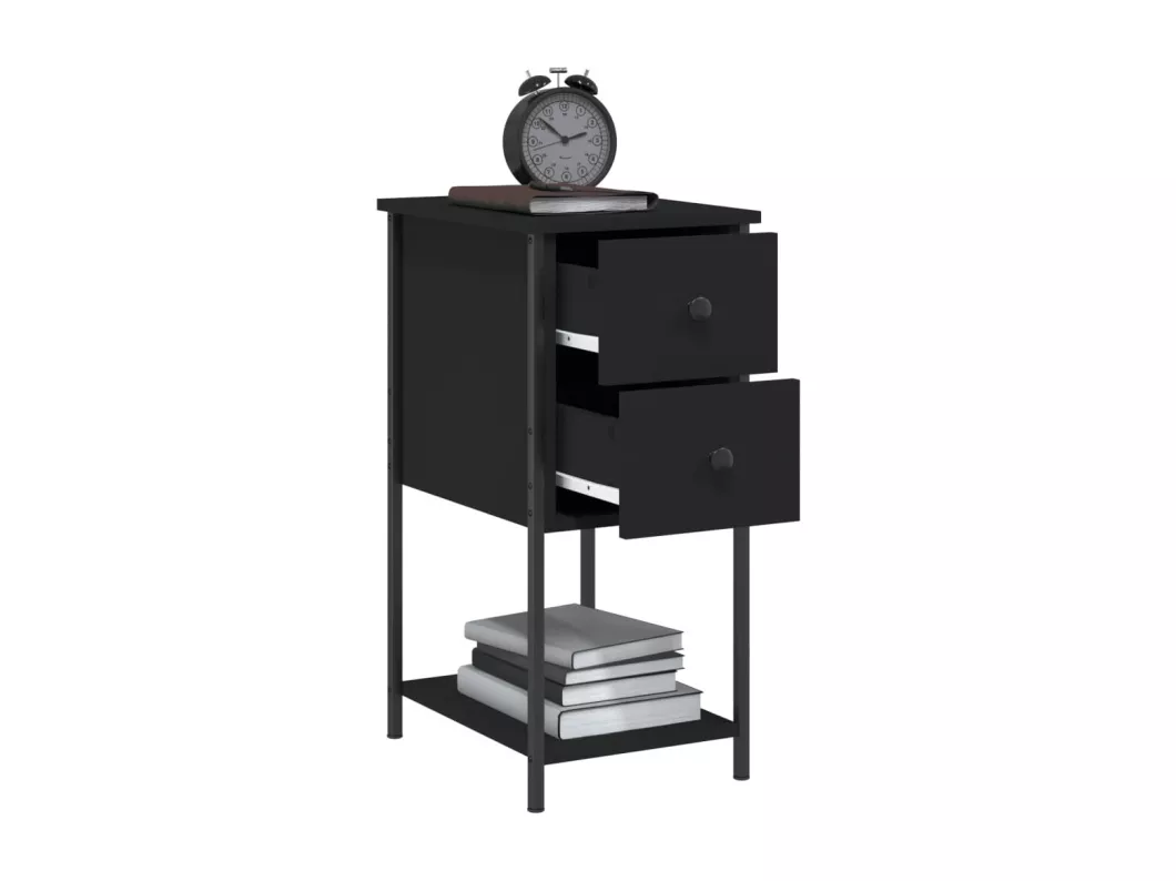 Kauf Unique Nachttisch Schwarz 32x42x70 cm Holzwerkstoff Flash Sale